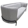 Sofá Luminne 03 Lugares 210cm Base Aço Preto Linho Mesclado Capuccino - CasaePoltrona - 7