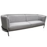 Sofá Luminne 03 Lugares 210cm Base Aço Preto Linho Mesclado Capuccino - CasaePoltrona - 1