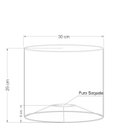 Ver imagem 3 de Cúpula Abajur Cilíndrica Cp-8012 Ø30x25cm Rustico Bege