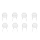 Ver imagem 1 de Kit com 8 Cadeiras Mena para Sala de Jantar Branco