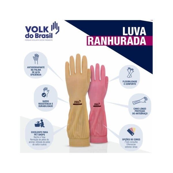 Luva Ranhurada Rosa Volk - 2