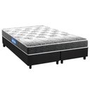 Ver imagem 1 de Cama Box Queen: Colchão Espuma Probel Guarda Costas Resistente + Base CRC Suede Gray(158x198)