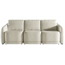 Ver imagem 2 de Sofá Cama Modulado Retrátil e Reclinável Decorativo Varsóvia 336cm Bouclê Bege G33 - Gran Belo