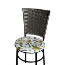 Ver imagem 5 de 6 Cadeiras para Mesa Preta Hawai Marrom Assento Floral:floral Orquídea