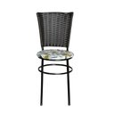Ver imagem 3 de 6 Cadeiras para Mesa Preta Hawai Marrom Assento Floral:floral Orquídea
