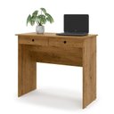 Ver imagem 1 de Mesa / Escrivaninha Para Estudo 2 Gavetas Auxiliares Com Detalhes nos Puxadores Pés Anti-Umidade e B