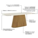 Ver imagem 7 de Conjunto Mesa Olívia 200cm com Vidro 08 Cadeiras Ivy Off White/Nature/Caramelo/Creme