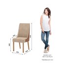 Ver imagem 4 de Conjunto Mesa Olívia 200cm com Vidro 08 Cadeiras Ivy Off White/Nature/Caramelo/Creme