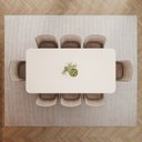 Ver imagem 5 de Conjunto Mesa Olívia 200cm com Vidro 08 Cadeiras Ivy Off White/Nature/Caramelo/Creme