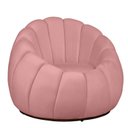 Ver imagem 2 de Kit Poltrona Base Giratória e Puff Concha Decorativo Veludo Cor:rosa