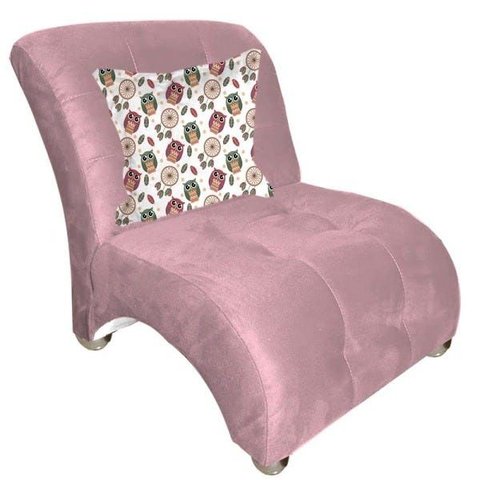 Poltrona Infantil Bia Rosa com Almofada - Moveis Aguias