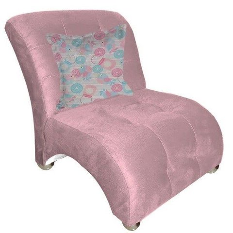 Poltrona Infantil Bia Rosa com Almofada - Moveis Aguias