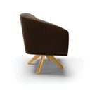 Ver imagem 2 de Cadeira Sala de Jantar Giratória Ma30 Stella Suede D03 - D'Rossi Cor Marrom