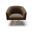 Ver imagem 3 de Cadeira Sala de Jantar Giratória Ma30 Stella Suede D03 - D'Rossi Cor Marrom