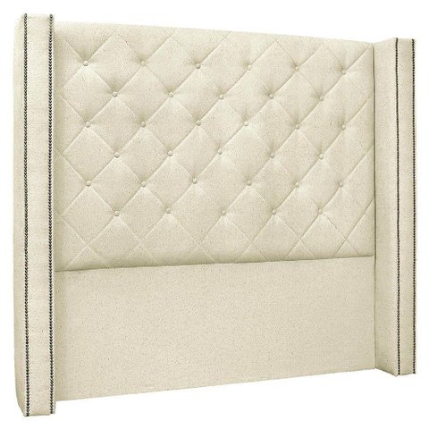 Cabeceira Casal King Cama Box 195cm Louise S06 Linho Pérola - Mpozenato