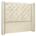 Ver imagem 1 de Cabeceira Casal King Cama Box 195cm Louise S06 Linho Pérola - Mpozenato