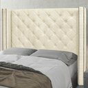 Ver imagem 5 de Cabeceira Casal King Cama Box 195cm Louise S06 Linho Pérola - Mpozenato
