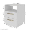 Ver imagem 5 de Kit Guarda Roupas 3 Portas, Cômoda e Mesa de Cabeceira Araçá CabeCasa MadeiraOriginals Branco