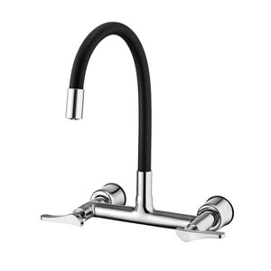 1258 Misturador Cozinha Parede Flex Black B27