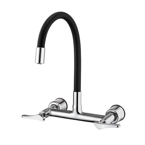 1258 Misturador Cozinha Parede Flex Black B27