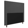 Cabeceira Cama Box Casal Ferrara 140cm Suede Cinza - Desk Design - 1