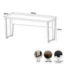 Ver imagem 3 de Mesa Industrial 1,60m X 0,60m com Pés em Metal F5 Office Cor:freijó com Preto