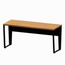 Ver imagem 2 de Mesa Industrial 1,60m X 0,60m com Pés em Metal F5 Office Cor:freijó com Preto