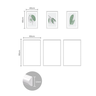 Kit 3 Quadros Decorativos Geométricos 40x60cm + Moldura Boiserie - 4