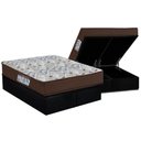 Ver imagem 1 de Cama Box Baú Queen: Colchão Espuma D45 Ortobom / EP ISO 150 Mega Firme + Base CRC Suede Black(