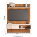 Ver imagem 3 de Painel para Tv até 55 Polegadas Jade 1 Porta Ripado Freijo/off White - Caemmun
