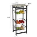 Ver imagem 3 de Fruteira Suporte de Chão Melissa com Tampo de Granito Preta