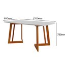 Ver imagem 3 de Conjunto Sala de Jantar Califórnia 6 Lugares Retangular Madeira Maciça Dakota Marrom/Caramelo/Tabaco/Off White