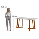 Ver imagem 5 de Conjunto Sala de Jantar Califórnia 6 Lugares Retangular Madeira Maciça Dakota Marrom/Caramelo/Tabaco/Off White