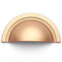 Ver imagem 4 de Kit 5 Puxadores Shell 64mm Dourado Matte + Parafusos