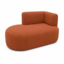 Ver imagem 6 de Sofá Puf Orgânico 140 cm 2 Lugares Consultório Recepção Sala:Terra Cota/Bouclé Lado Esquerdo