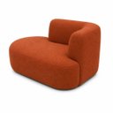 Ver mais imagens de Sofá Puf Orgânico 140 cm 2 Lugares Consultório Recepção Sala:Terra Cota/Bouclé Lado Esquerdo
