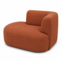 Ver imagem 4 de Sofá Puf Orgânico 140 cm 2 Lugares Consultório Recepção Sala:Terra Cota/Bouclé Lado Esquerdo