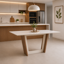 Ver imagem 3 de Conjunto Sala de Jantar Mesa com 6 Cadeiras Rubi - Cedro Off White
