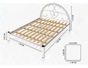 Ver imagem 2 de Cama Casal 1,40 de Ferro e Aço:Branco/Madona