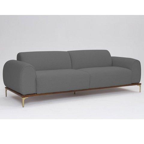 Sofá 3 Lugares Tóquio D07 230cm Linho Mescla Chumbo - D’Rossi