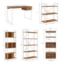 Ver imagem 2 de Conjunto Completo para Escritório 6 Peças com Mesa Escrivaninha Linha Industrial Kappesberg
