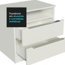 Ver imagem 4 de Mesa de Cabeceira Madesa 3227 com 2 Gavetas - Branco