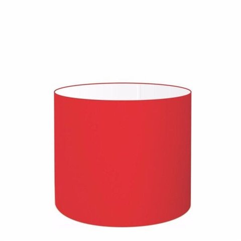 Cúpula Abajur Cilíndrica Cp-8011 Ø30x21cm Vermelho