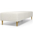 Ver imagem 7 de Kit 02 Puffs Decorativo Sala de Estar Bali W01 Pés Palito 190x60cm Linho Champagne - Lyam Decor