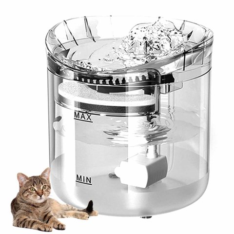 Bebedouro Fonte de Agua Gato Cachorro Cao Pet 2 Litros Animal de Estimaçao Filtro Usb Silencioso Aut