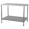 Mesa Aço Inox Industrial / Bancada de Apoio - 1,2M (120x60x80cm) - Br06-120S - Brascool - 2