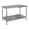 Mesa Aço Inox Industrial / Bancada de Apoio - 1,8M (180x60x80cm) - Br06-180S - Brascool - 1