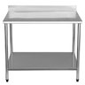 Mesa Aço Inox Industrial / Bancada de Apoio com Espelho - 1,0M (100x40x90cm) - Brascool - 1