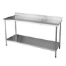 Mesa Aço Inox Industrial / Bancada de Apoio com Espelho - 1,5M (150x40x90cm) - Brascool - 1