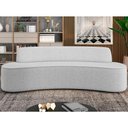 Ver imagem 2 de Sofá 4 Lugares Curvo Sala de Estar Living Cancún D02 Linho Cinza 260 cm D-315 - Lyam Decor